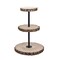 19" Brown 3 Tier Round Natural Wood DESSERT STAND Party Decorations Supplies